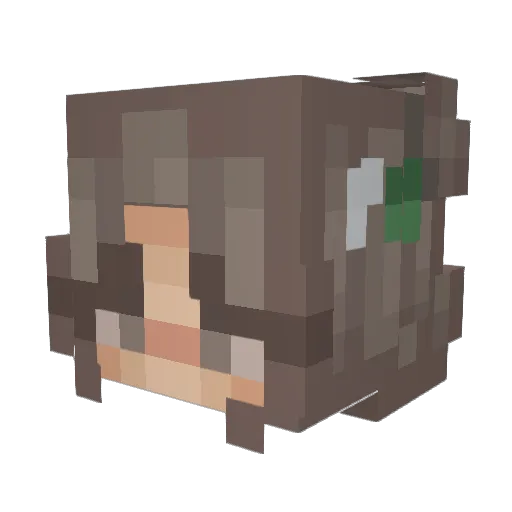 Daniity Minecraft avatar head, 3D render