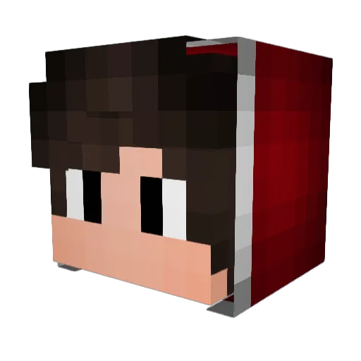 Danik51 Minecraft avatar head, 3D render