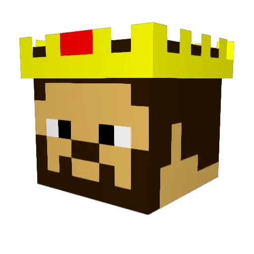 DanilD Minecraft avatar head, 3D render