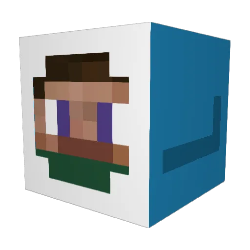 DanilaPro Minecraft avatar head, 3D render