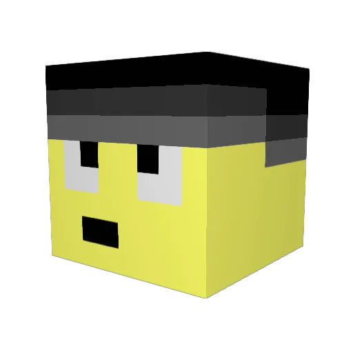 Danilly Minecraft avatar head, 3D render