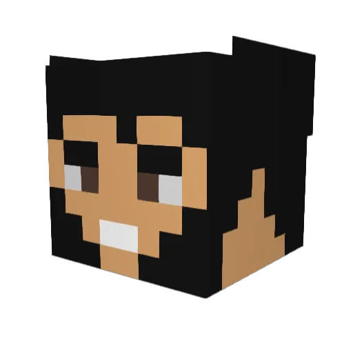 DaniloCHD Minecraft avatar head, 3D render