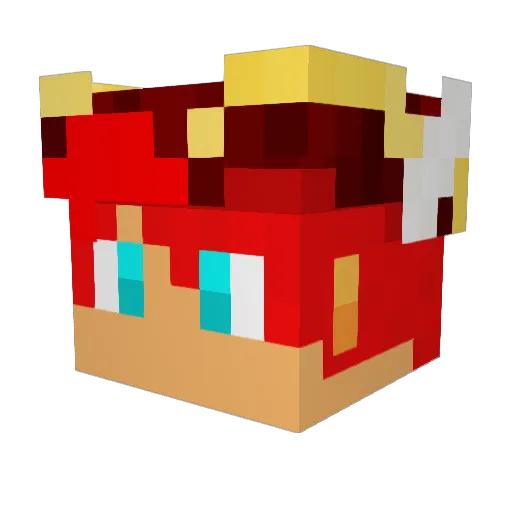 DaniloMasterG Minecraft avatar head, 3D render