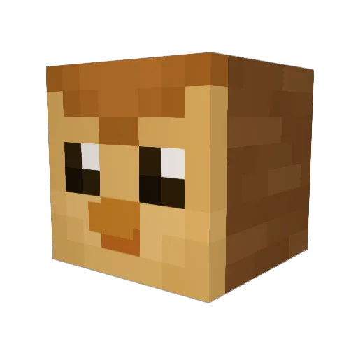 Danilvin Minecraft avatar head, 3D render
