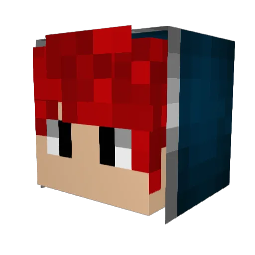 Danimaiden Minecraft avatar head, 3D render