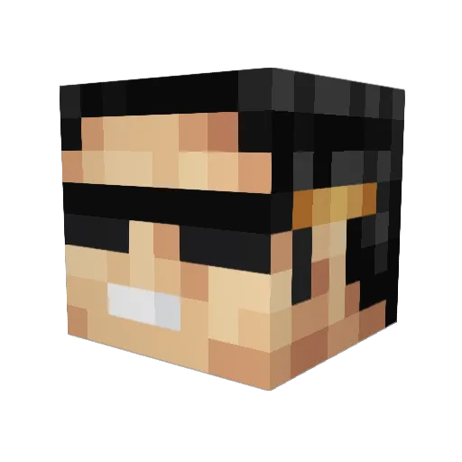 DanimalHD Minecraft avatar head, 3D render