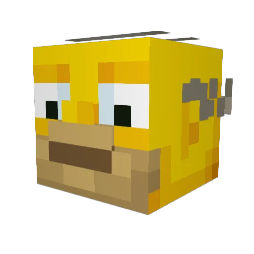 Danimdo Minecraft avatar head, 3D render