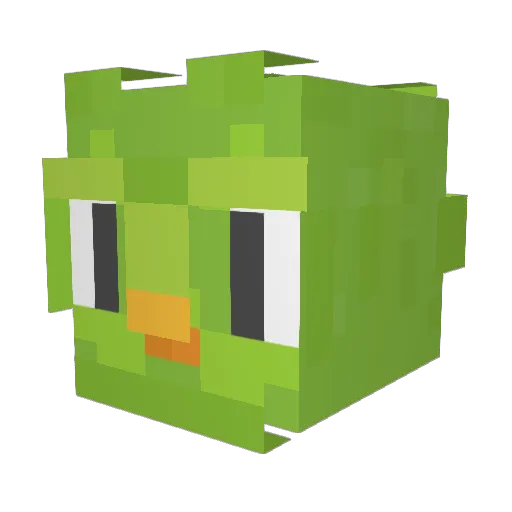 Danipomaster Minecraft avatar head, 3D render