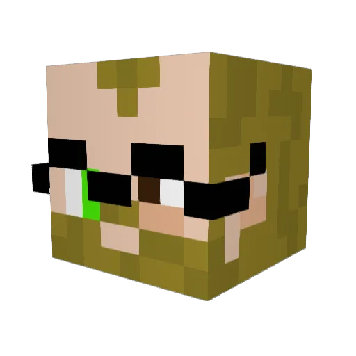 Danirohu Minecraft avatar head, 3D render