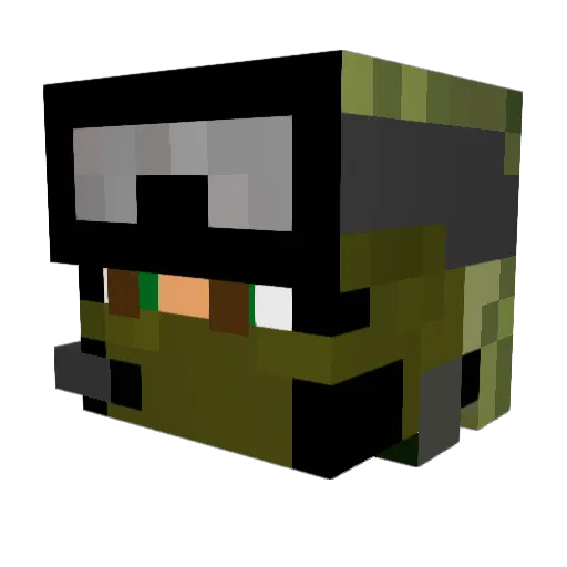 Danish1King Minecraft avatar head, 3D render