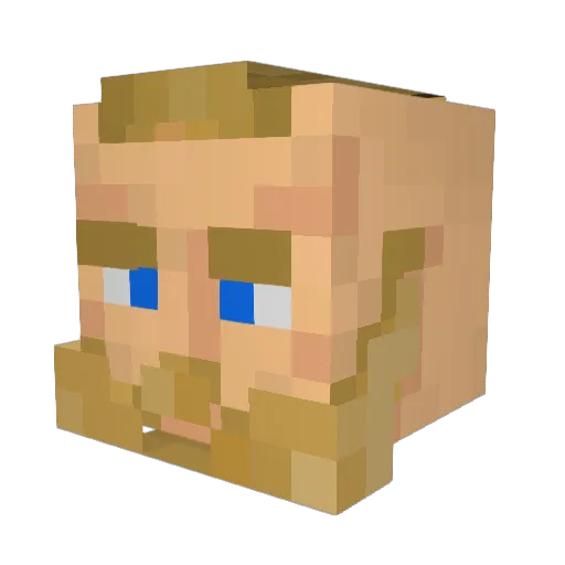 DanishDK Minecraft avatar head, 3D render
