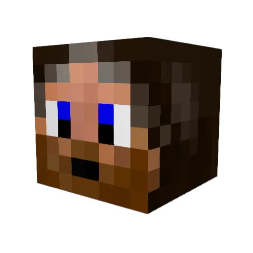 DanishWizard Minecraft avatar head, 3D render