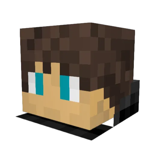 Danislop Minecraft avatar head, 3D render