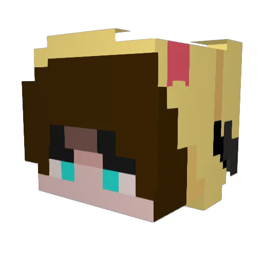 Danistano Minecraft avatar head, 3D render