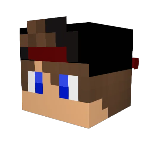 Danithelo Minecraft avatar head, 3D render