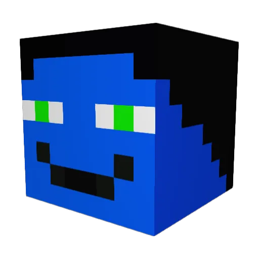 Daniwildwing24 Minecraft avatar head, 3D render