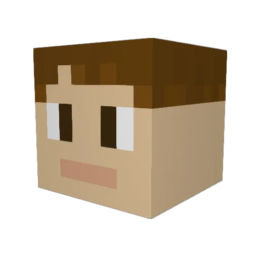 DanixGG Minecraft avatar head, 3D render
