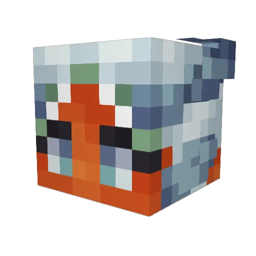 Danixen Minecraft avatar head, 3D render
