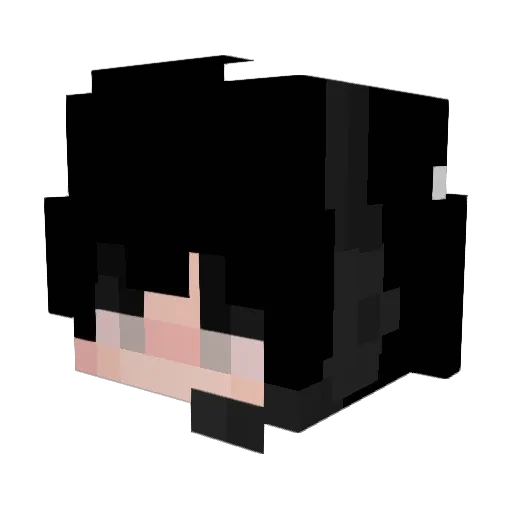 Danjie Minecraft avatar head, 3D render