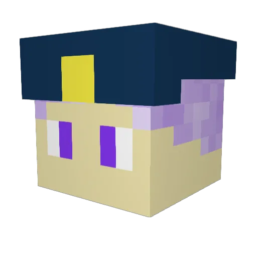 DanjiriKun Minecraft avatar head, 3D render