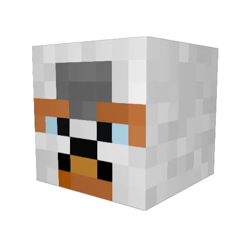 DankPillOw Minecraft avatar head, 3D render