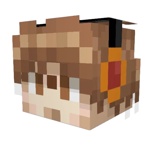 DankWeaboo Minecraft avatar head, 3D render