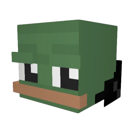 Dankashii Minecraft avatar head, 3D render