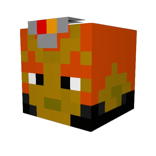 Dankdalf_sama Minecraft avatar head, 3D render