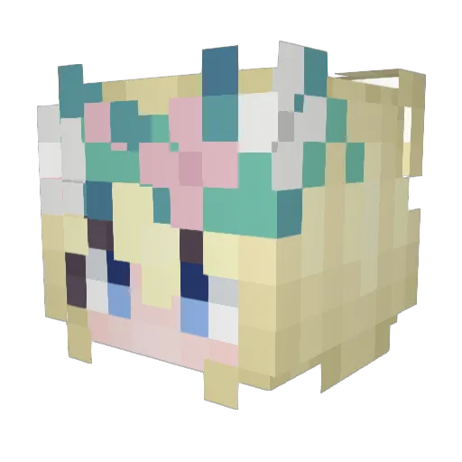DankeEr Minecraft avatar head, 3D render
