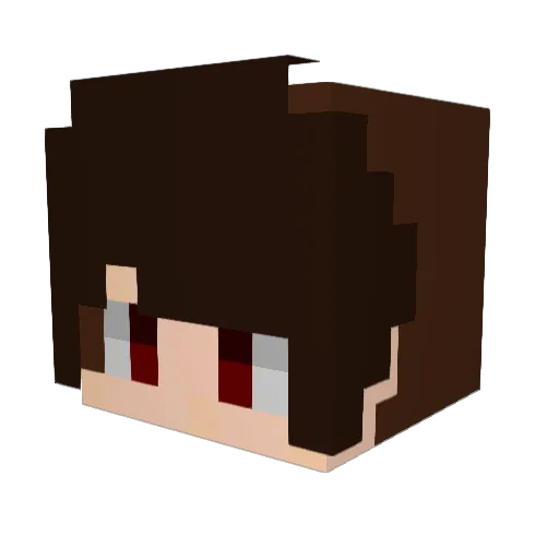 Dankeaaa Minecraft avatar head, 3D render
