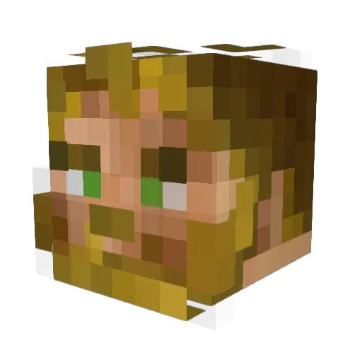 Danker37 Minecraft avatar head, 3D render