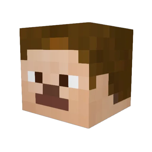 Dankerlord Minecraft avatar head, 3D render