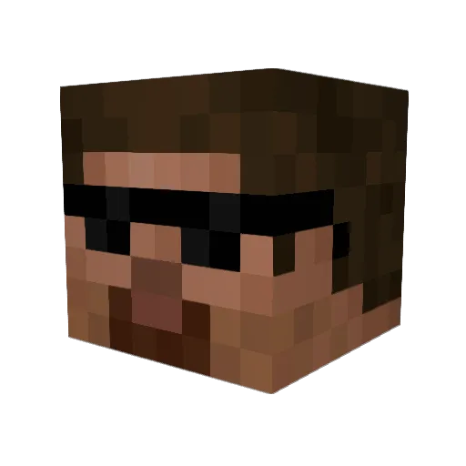 Danklyy Minecraft avatar head, 3D render