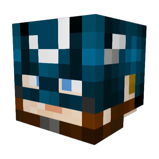 Dankmon Minecraft avatar head, 3D render