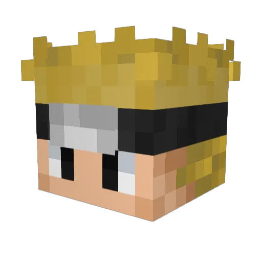 Dankobo Minecraft avatar head, 3D render