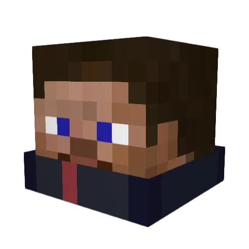 Dankohh Minecraft avatar head, 3D render