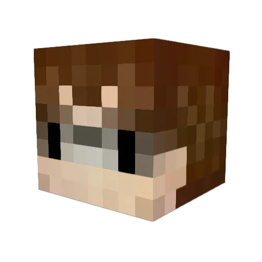 Dankowsky Minecraft avatar head, 3D render