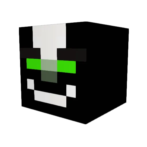 Dankskunk Minecraft avatar head, 3D render