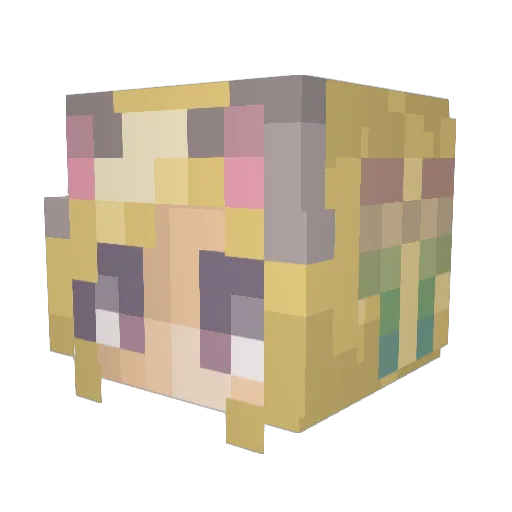 Dankstiny Minecraft avatar head, 3D render