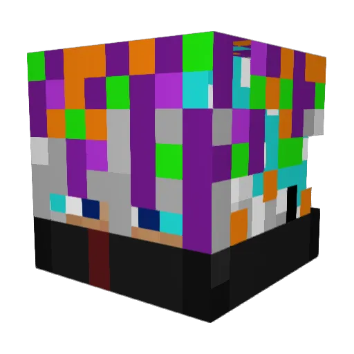 Dankulese Minecraft avatar head, 3D render