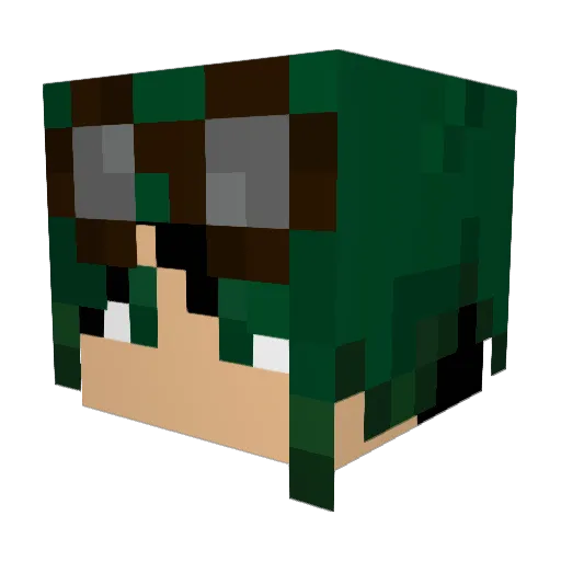 Dankung Minecraft avatar head, 3D render