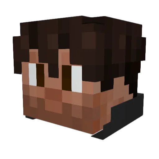 Dankvit Minecraft avatar head, 3D render