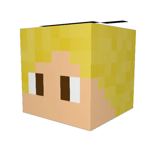 DanlexPlay Minecraft avatar head, 3D render