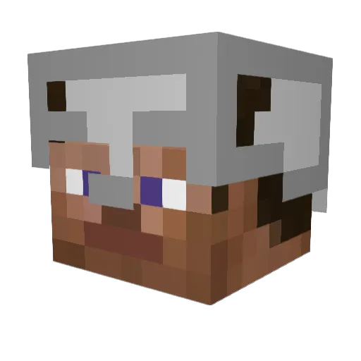 Danmaar Minecraft avatar head, 3D render