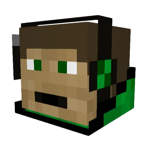 Danman25 Minecraft avatar head, 3D render