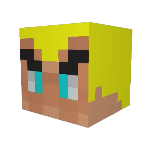 DanmujiHanma Minecraft avatar head, 3D render