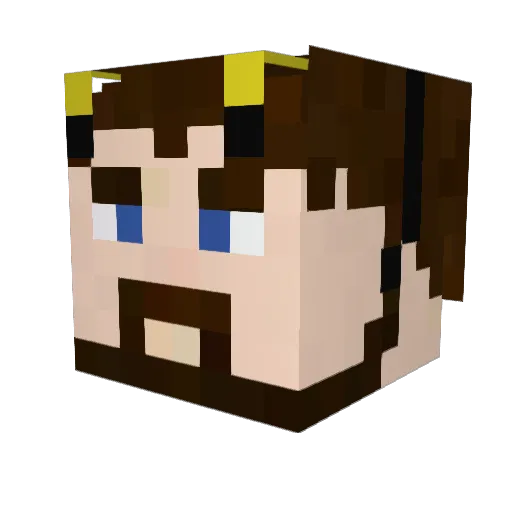 Dann239 Minecraft avatar head, 3D render