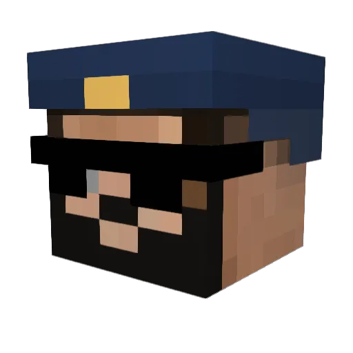 DannDato Minecraft avatar head, 3D render
