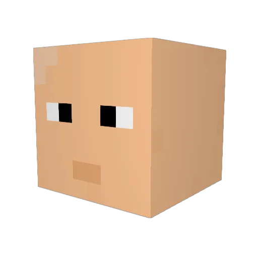 Dannathan Minecraft avatar head, 3D render