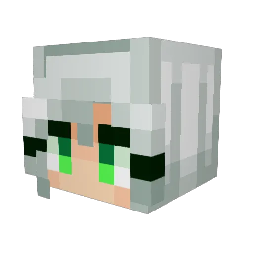 Danni Minecraft avatar head, 3D render